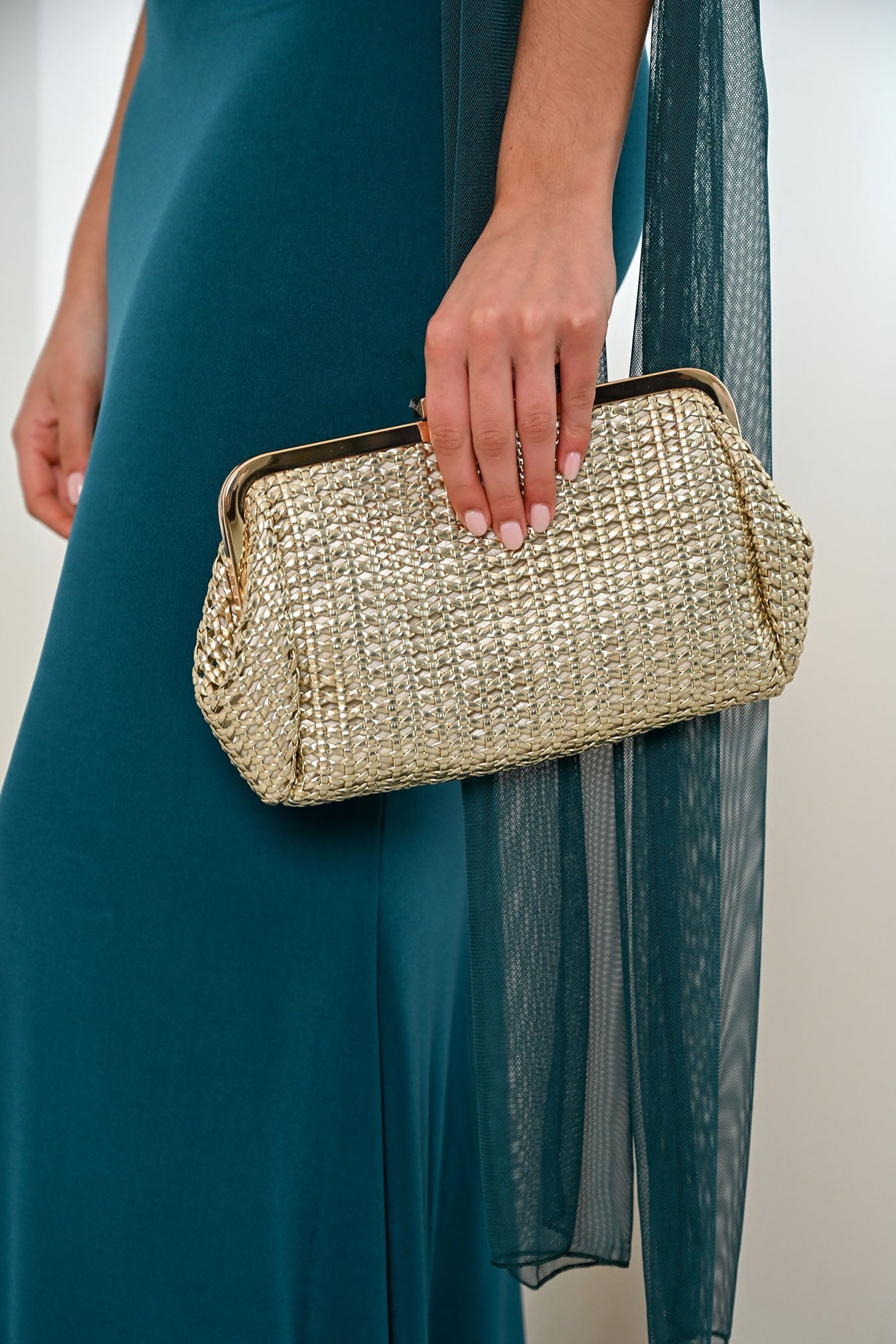 Bolso Mesh Dorado