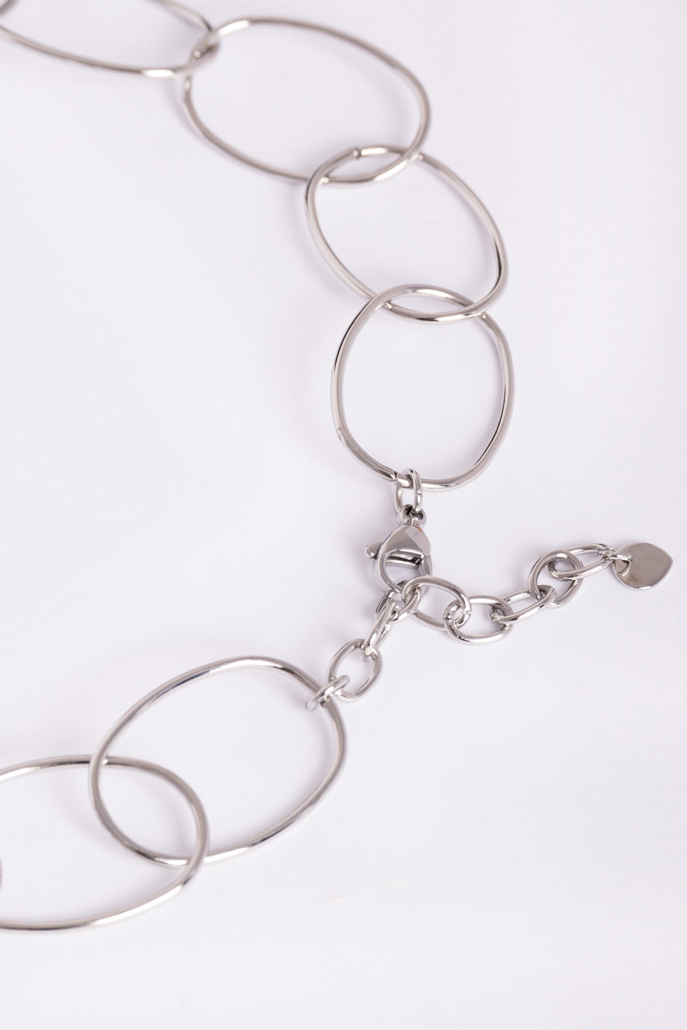 Silver Large Oval Necklace