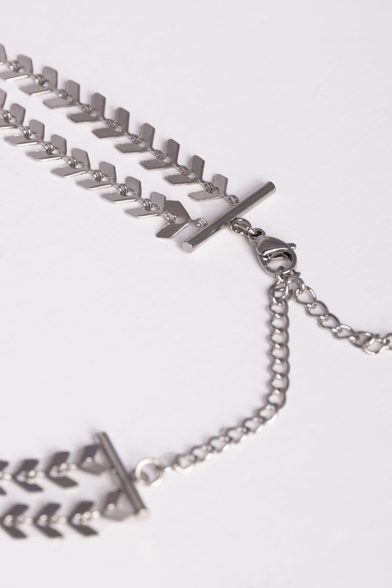 Silver Double Laurel Necklace