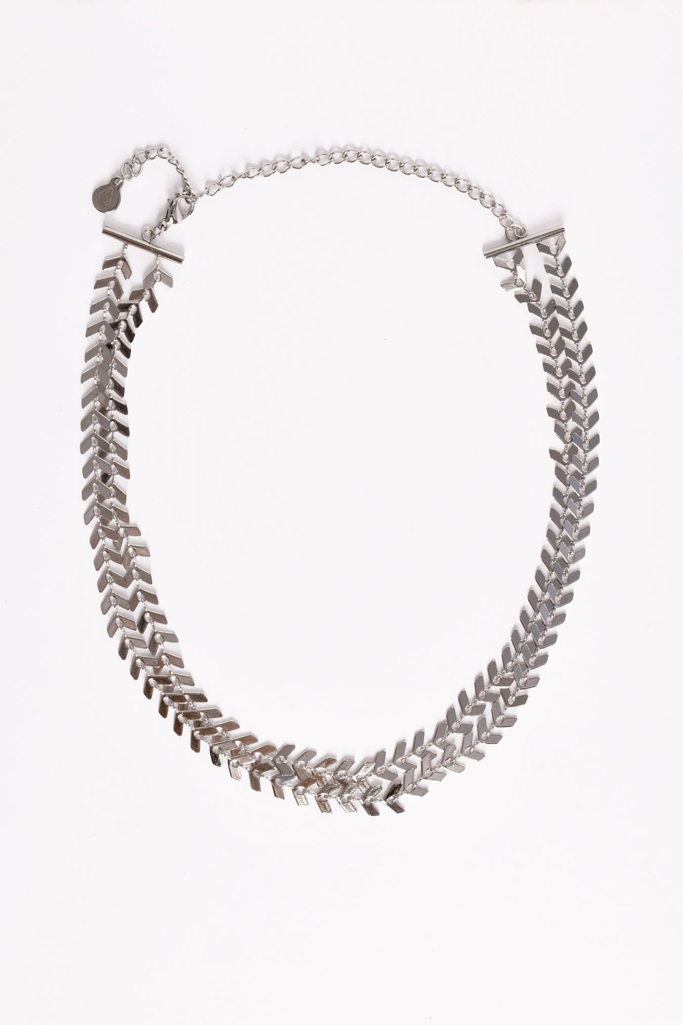Silver Double Laurel Necklace