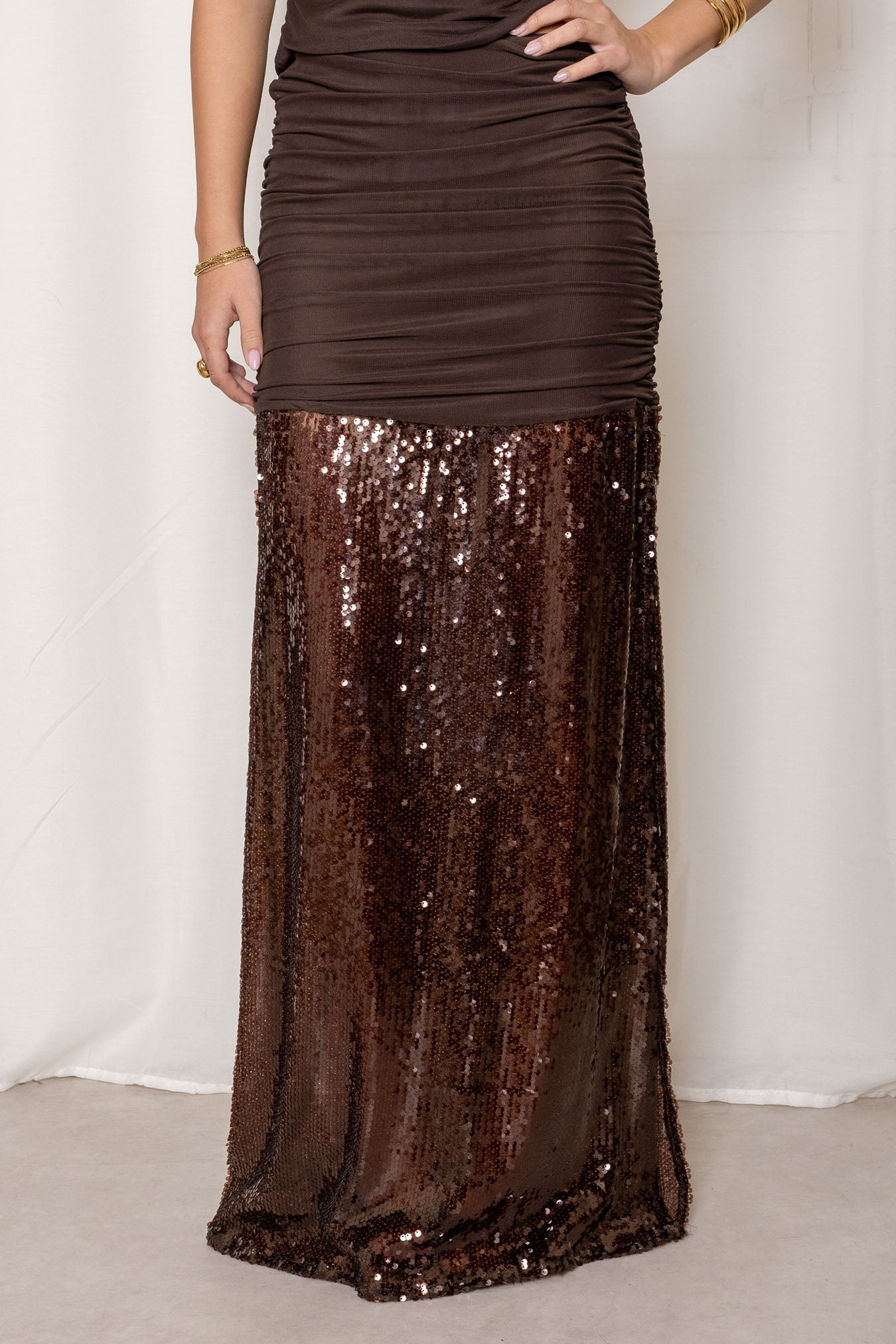 Falda Soirée - Marrón