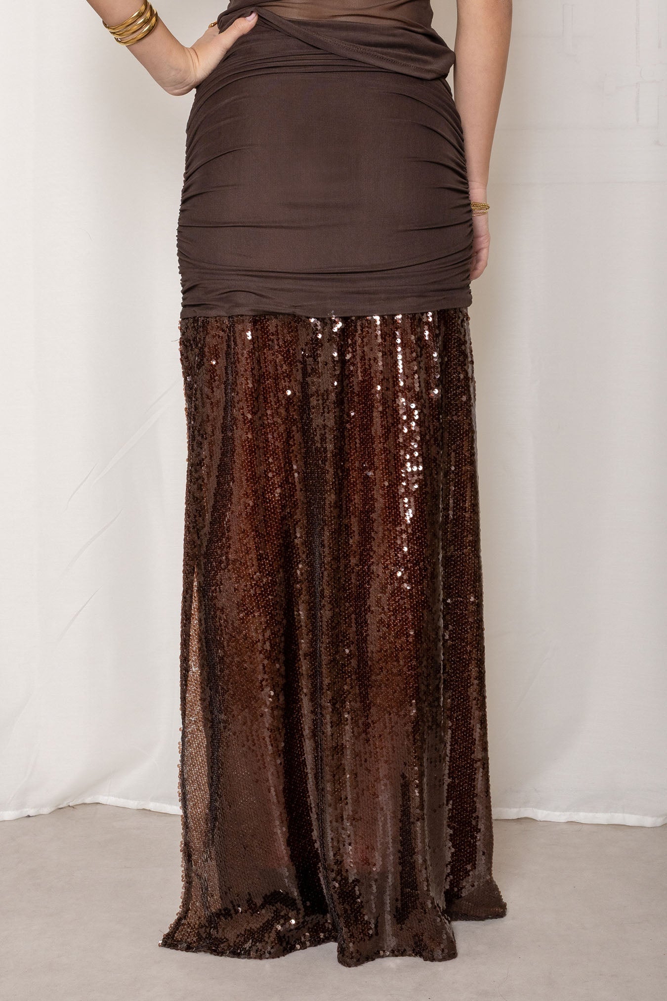 Falda Soirée - Marrón
