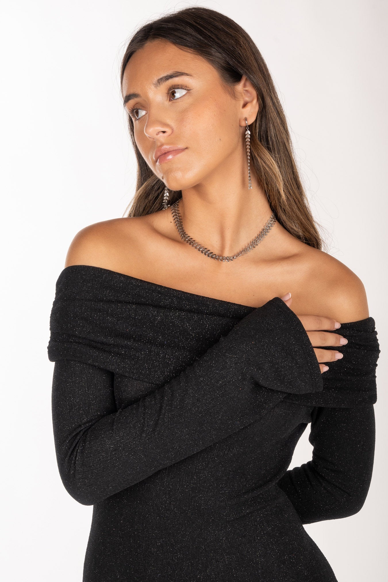 Silver Double Laurel Necklace