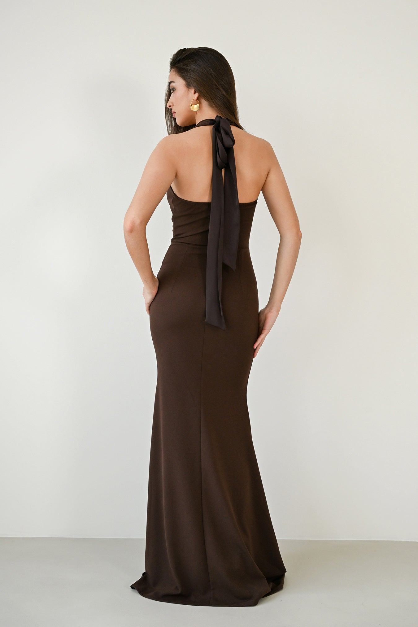 Vestido Adèle Marrón