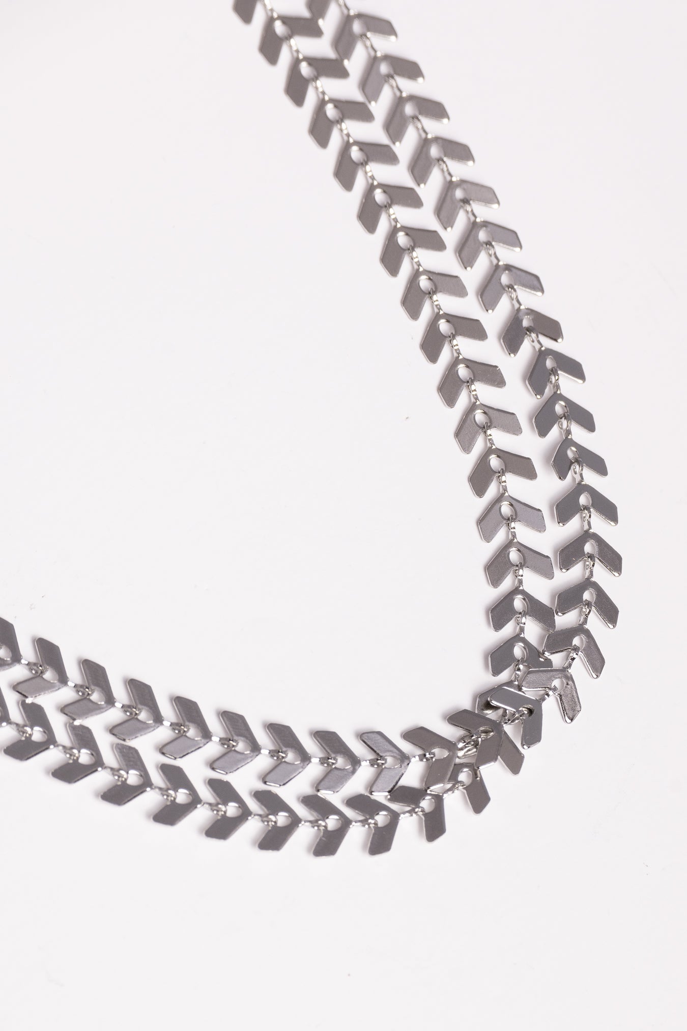 Silver Double Laurel Necklace