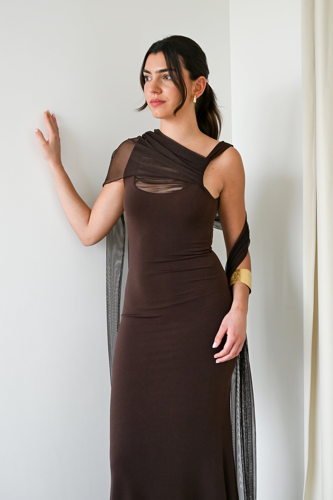 Vestido Eloise Marrón