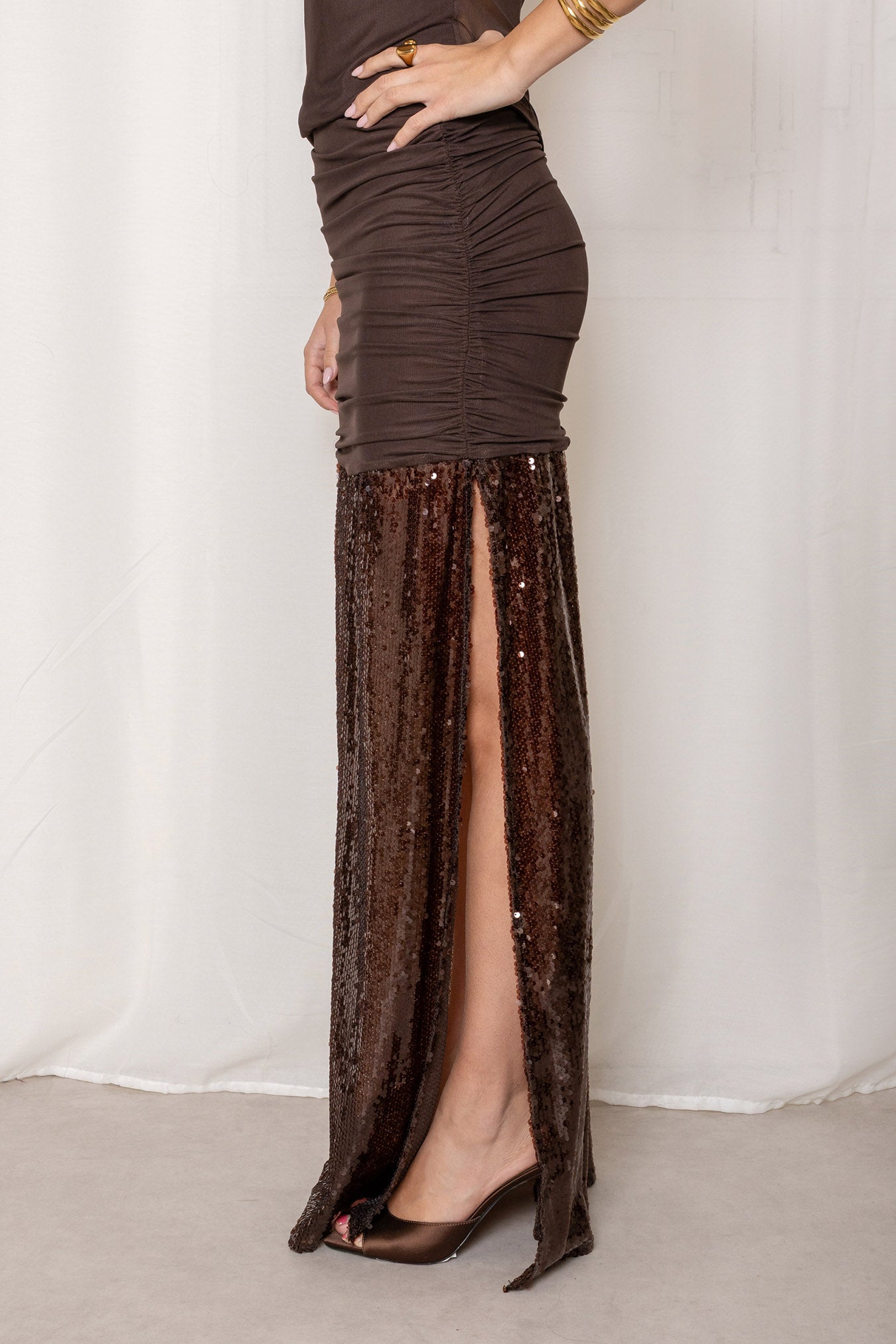 Falda Soirée - Marrón