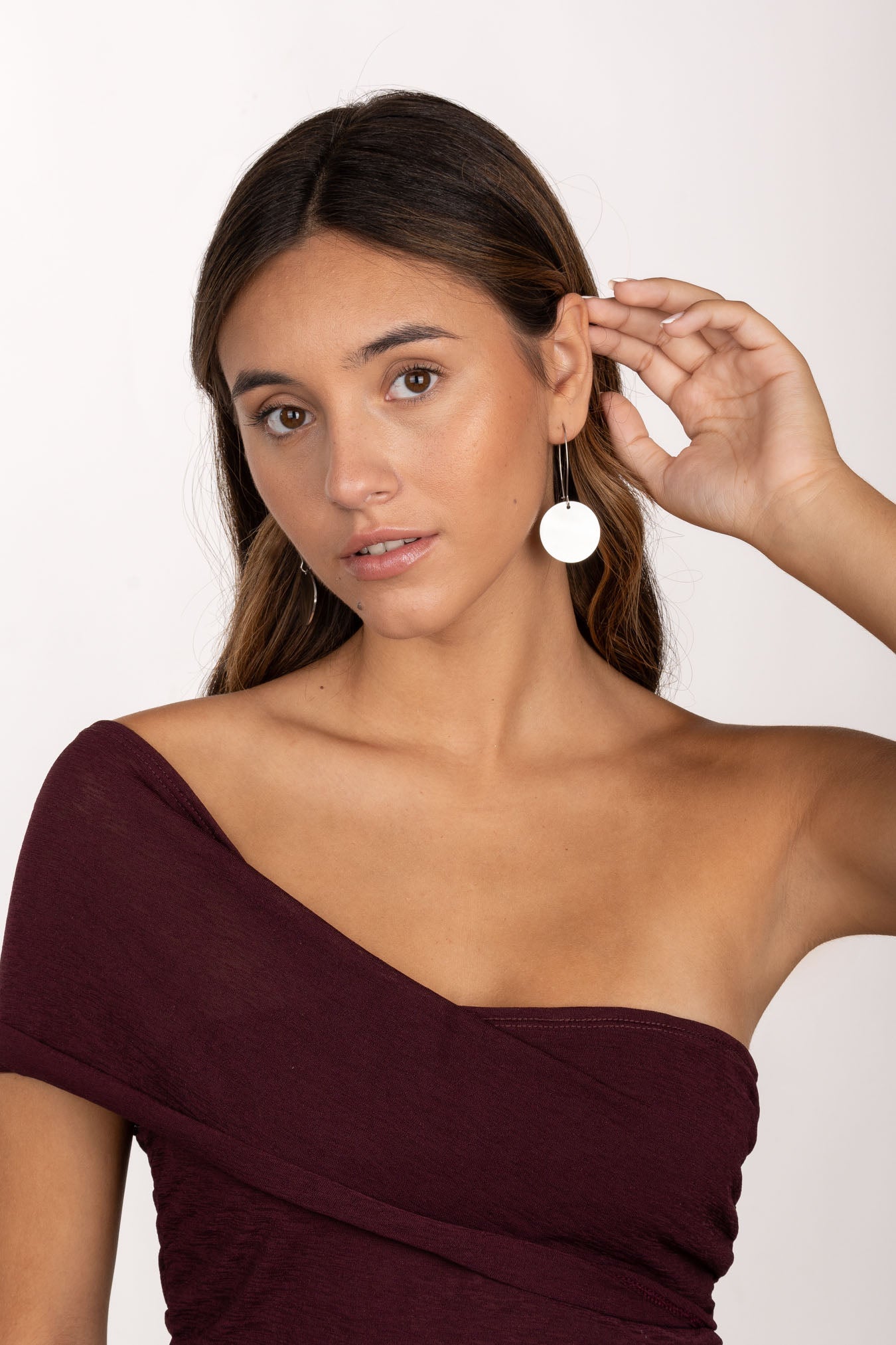 Pendientes Disc Plata