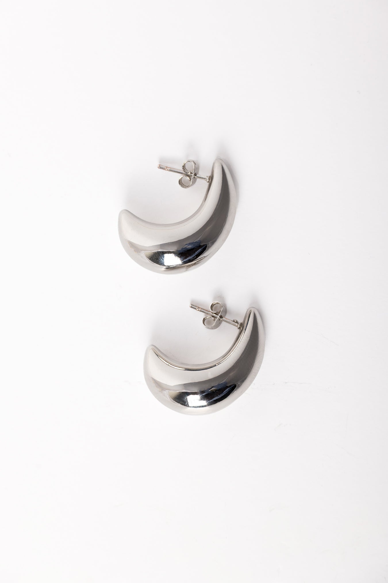Pendientes Half Moon Plata