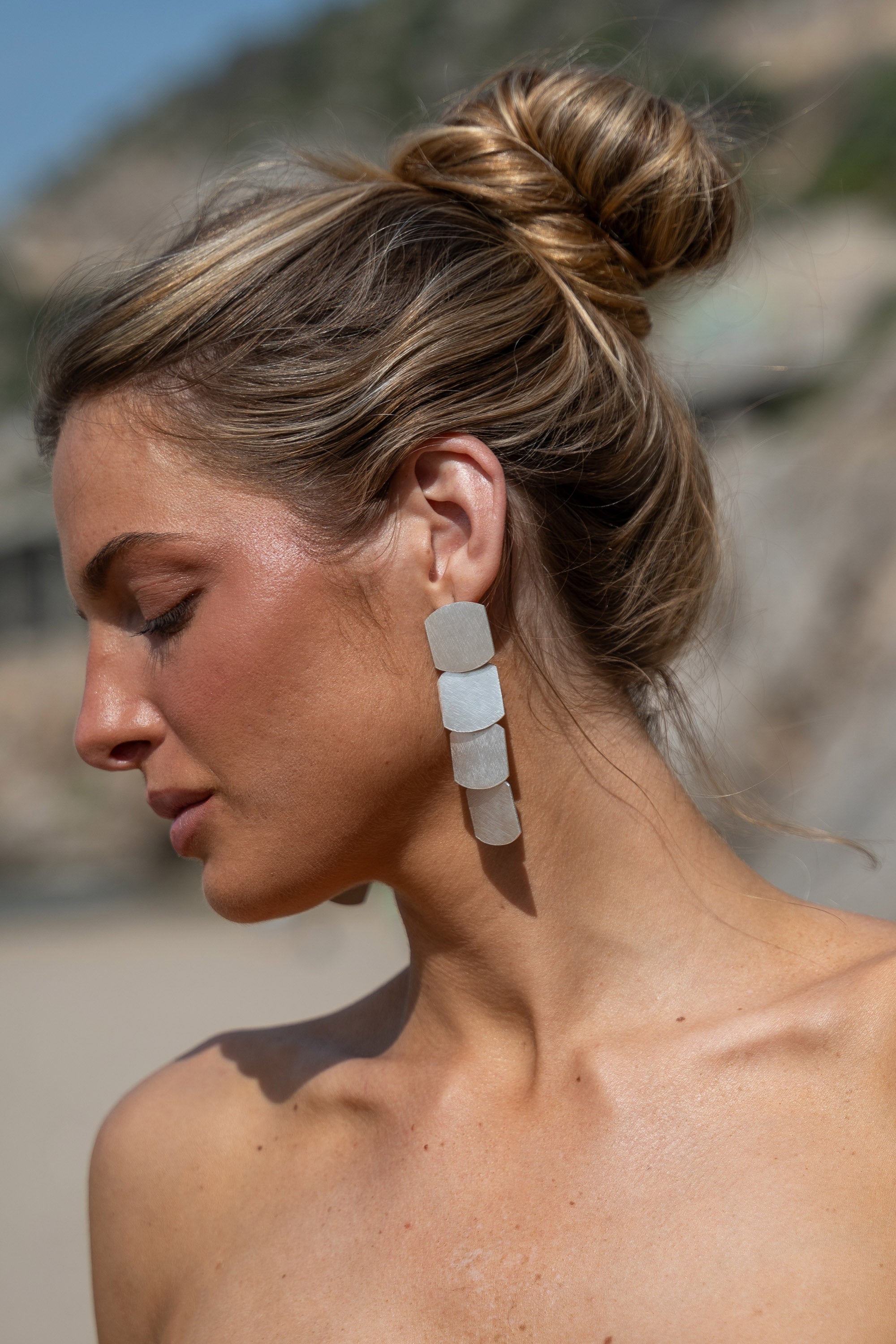 Pendientes Tetra Plata